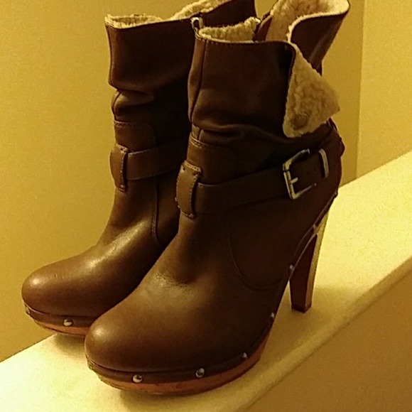 ANKLE FAUX FUR HEEL BOOTS - Picture 5 of 5